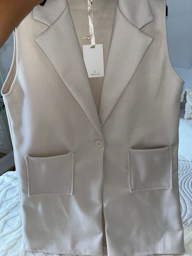 Chaleco beige talla única