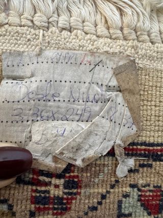 Alfombra Oriental de Lana Tamaño Grande Color Rojo