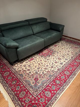 Alfombra Oriental de Lana Tamaño Grande Color Rojo