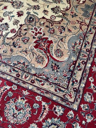 Alfombra Oriental de Lana Tamaño Grande Color Rojo