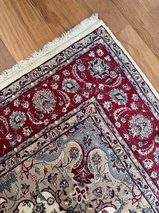 Alfombra Oriental de Lana Tamaño Grande Color Rojo