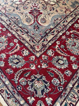 Alfombra Oriental de Lana Tamaño Grande Color Rojo