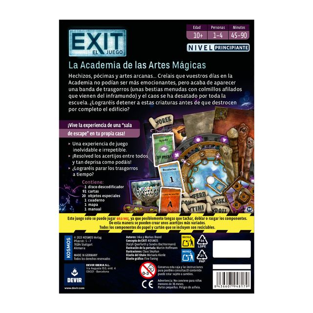 (OFERTA 15%) EXIT - LA ACADEMIA DE ARTES MÁGICAS