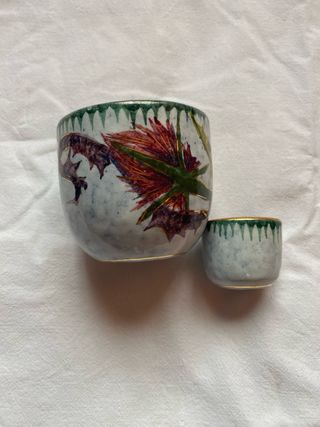 Set 2 Vasi Ceramica Floreale