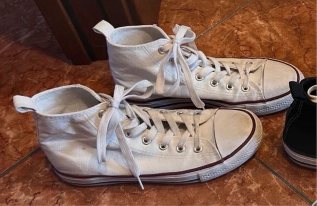 2 paia scarpe sneakers alte n.37