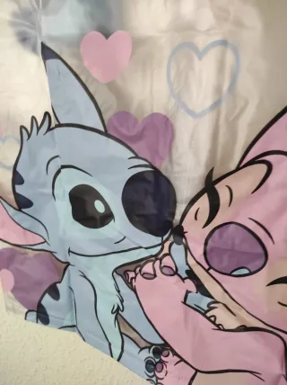 Chubasquero transparente Stitch y Ángel