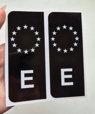 Pegatinas E Negra Matrícula