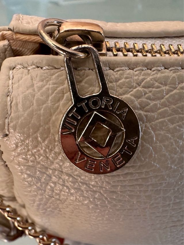 Bolso Vittoria Veneta Beige Piel