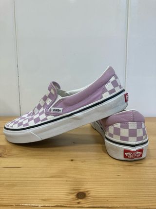 Vans Checkerboard Lila Mujer