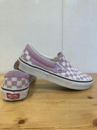 Vans Checkerboard Lila Mujer
