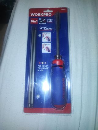 Destornillador WORKPRO 6 en 1 telescópico