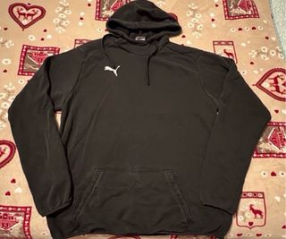Felpa Puma con cappuccio nera
