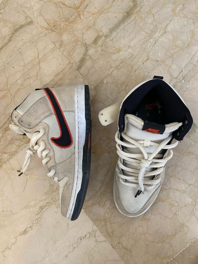 Nike Dunk High SB Beige/Blanco