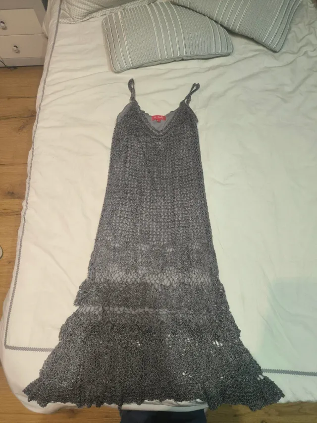 Vestido largo Dhery gris S