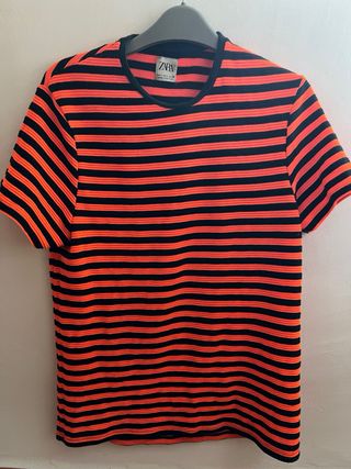 Lote 8 Camisetas Zara Rayas Rojas Talla S