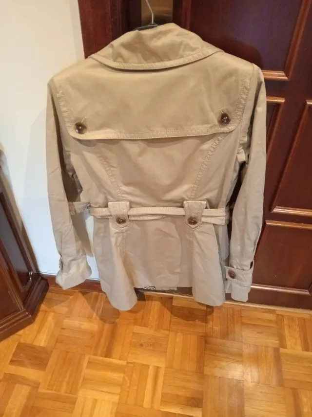 Gabardina camel forro animal print