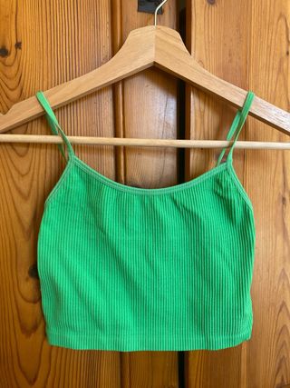 Top verde Stradivarius