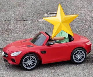 Coche Batería Niños Mercedes GT AMG Rojo