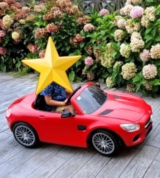 Coche Batería Niños Mercedes GT AMG Rojo