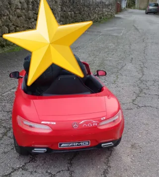 Coche Batería Niños Mercedes GT AMG Rojo