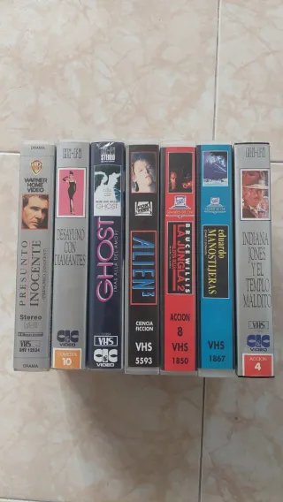 Lote 7 Películas VHS Acción Ciencia Ficción retro