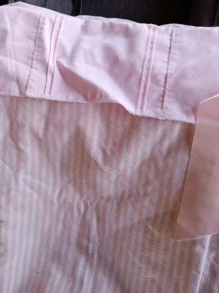 Colcha para cuco rosa a rayas