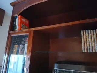 Mueble librería madera caoba