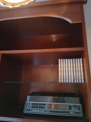 Mueble librería madera caoba