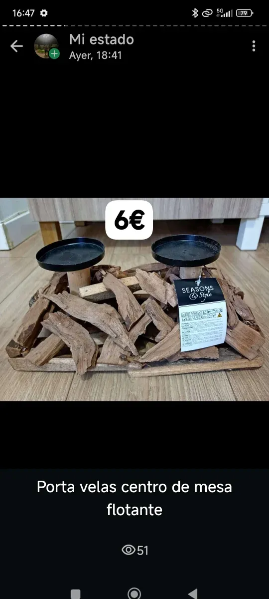 Centro de mesa porta velas flotante