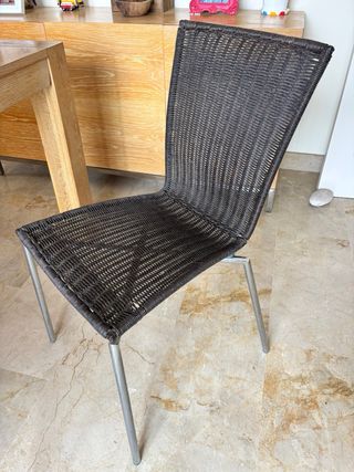 Mesa de comedor extensible estilo nórdico+6 sillas