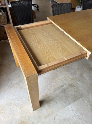 Mesa de comedor extensible estilo nórdico+6 sillas