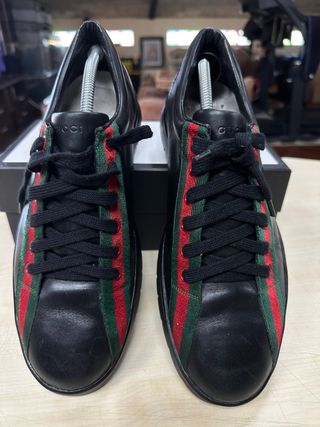 Scarpe Gucci nere verdi da uomo
