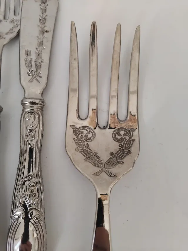 Cubertería pescado plata 6 pax