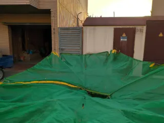 Carretilla paraguas para recoger aceitunas / almen