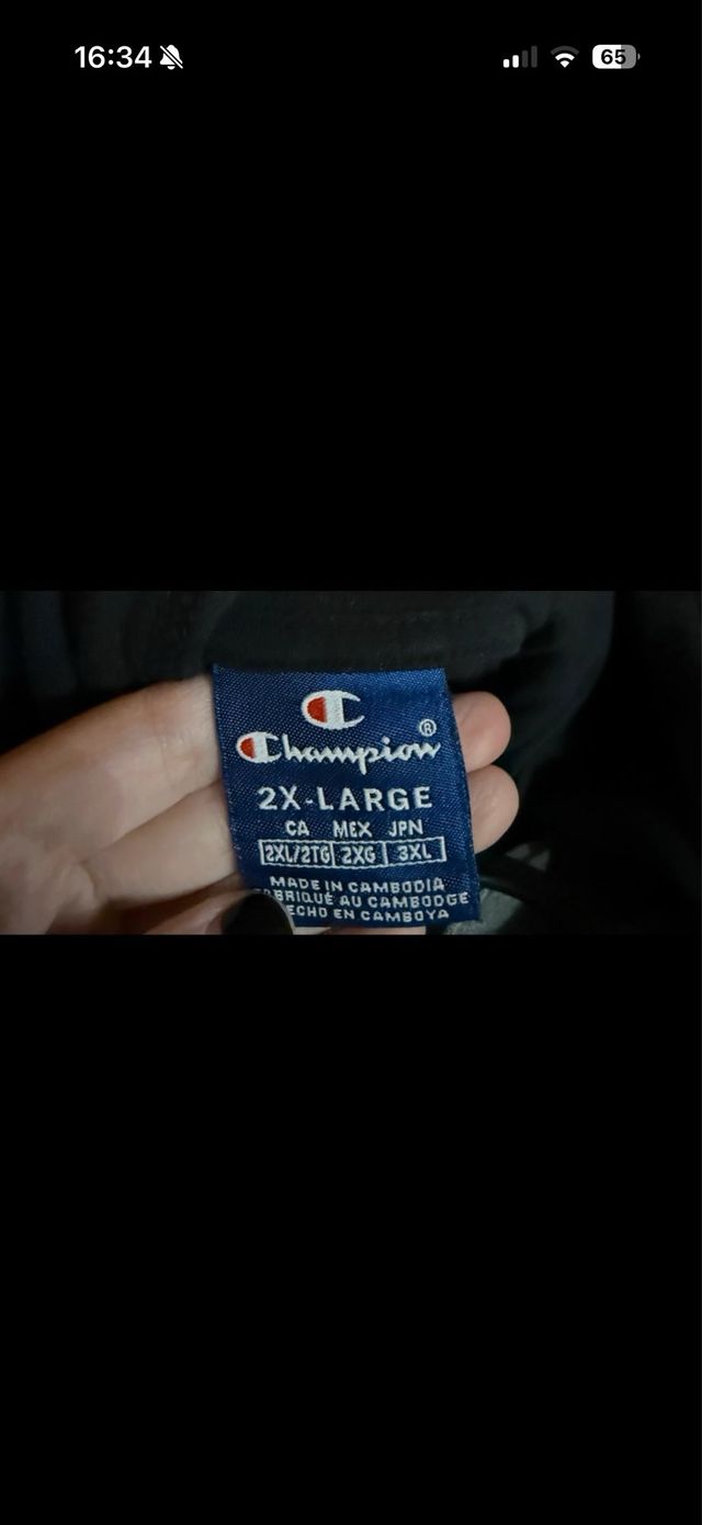 Felpa Champion blu con logo all-over