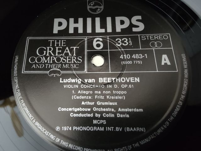 Vinilo Beethoven: Concierto Violín Opus 61