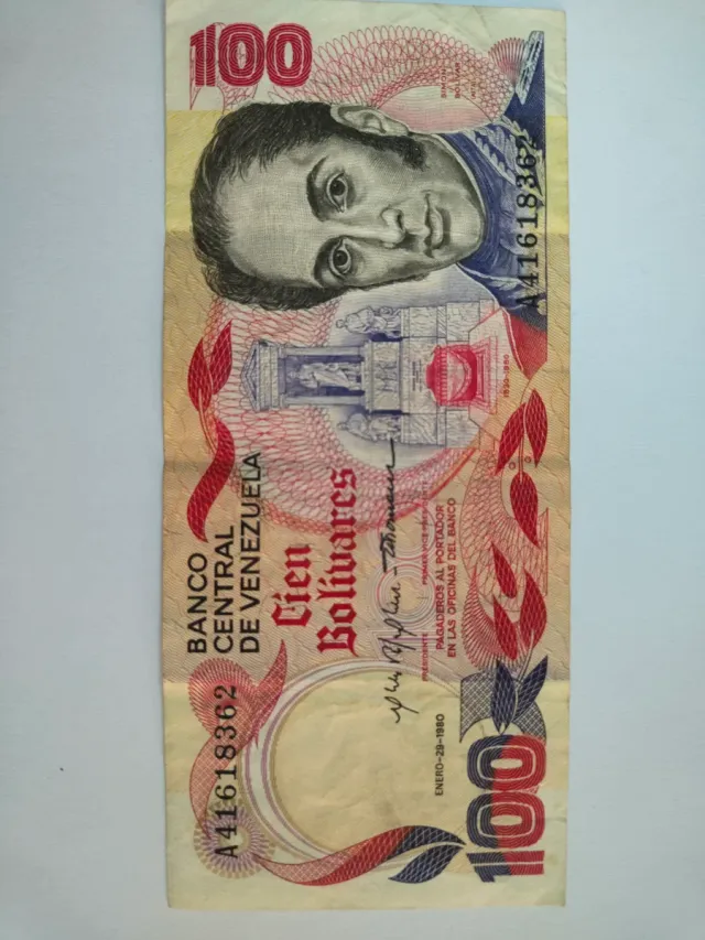 Billete 100 Bolívares Venezuela 1980