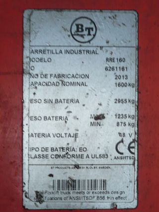 Carretilla Retráctil BT Posicionador 7,5m