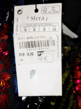 Top FIESTA SFERA Lujo Lentejuelas Arcoíris De Hada