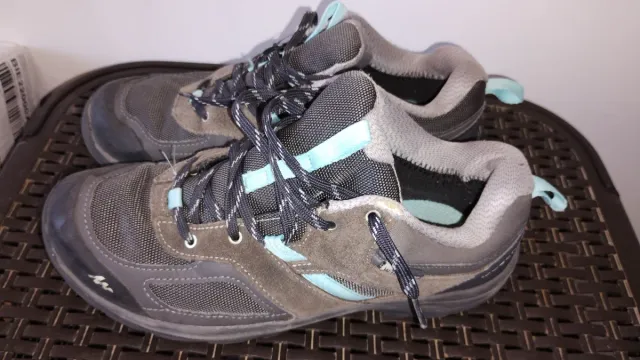 Zapatillas Quechua Talla 39 Gris/Turquesa