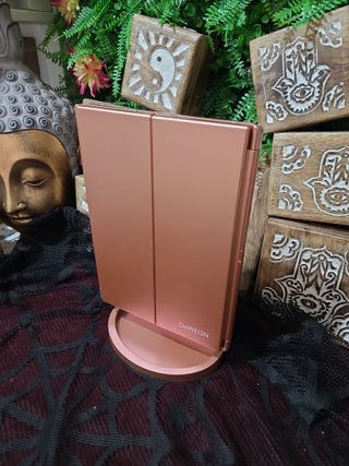 Espejo de Maquillaje LED Plegable