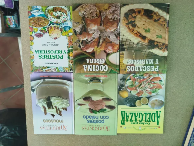 Libros de recetas de cocina.