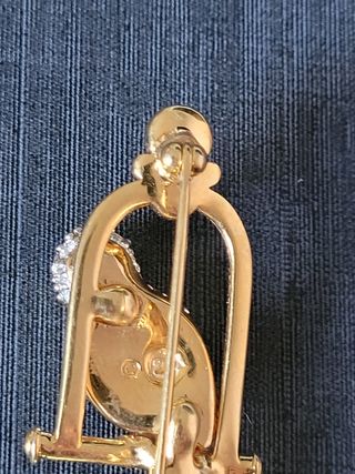 Spilla Swarovski Uccellino Papagallino