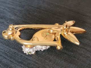 Spilla Swarovski Uccellino Papagallino