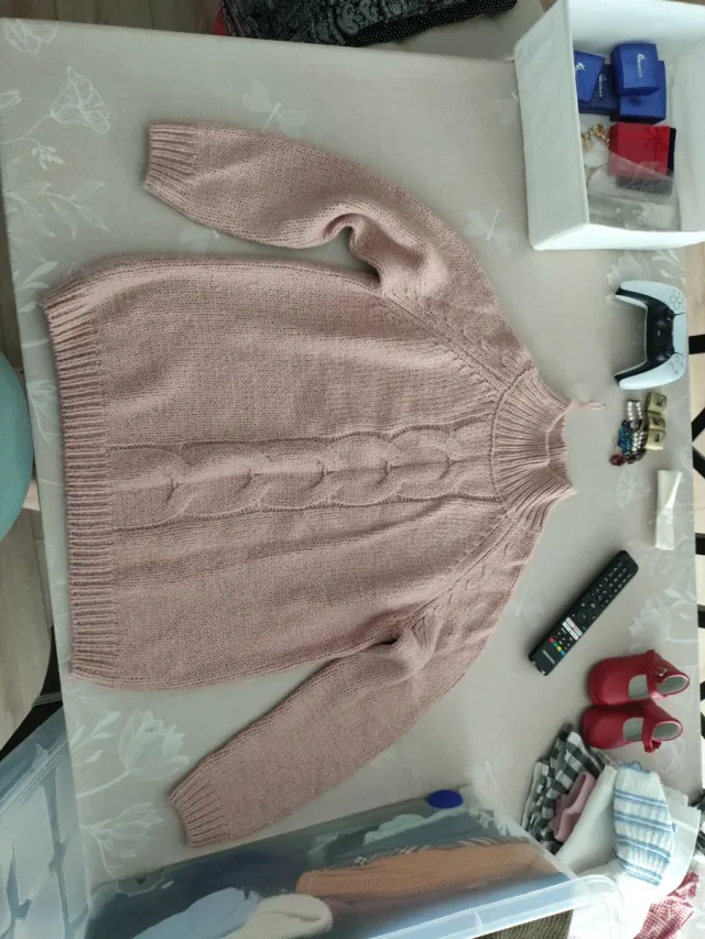 Jersey cuello alto rosa