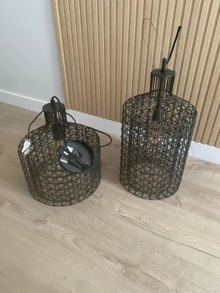 Juego de 2 lámparas jaula