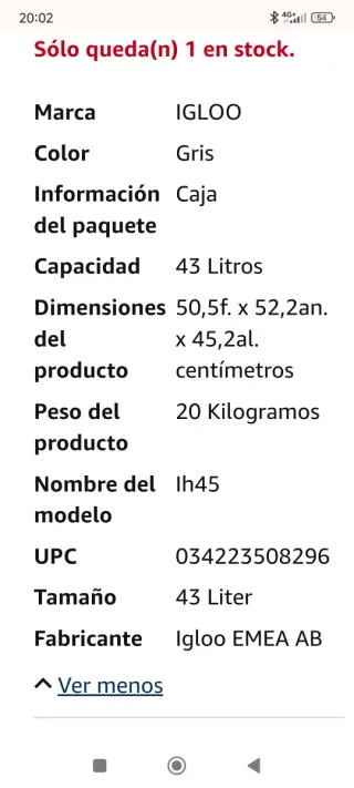 Frigorifero congelatore ibrido Igloo IH45