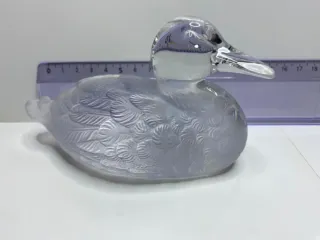 Figura de cristal de pato Sevres
