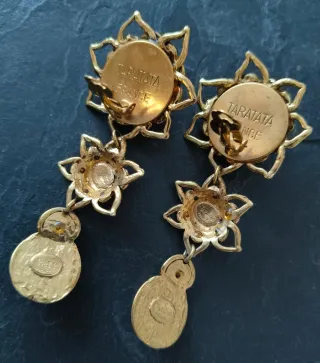 Sublimes Pendientes largos clip Taratata France 