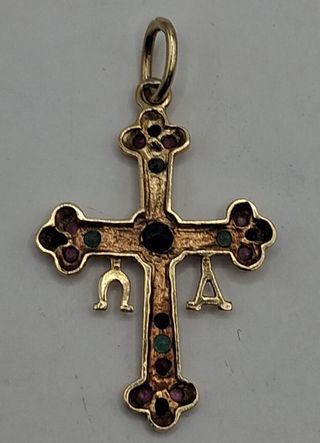 Cruz Astur Media de Oro 18k, 1,67gr. Ref. G-218.